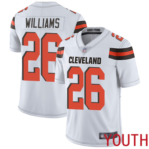Cleveland Browns Greedy Williams Youth White Limited Jersey 26 NFL Football Road Vapor Untouchable